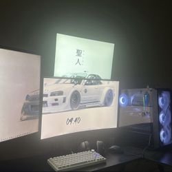 Whole Setup Monitors plus Pc EVERYTHING
