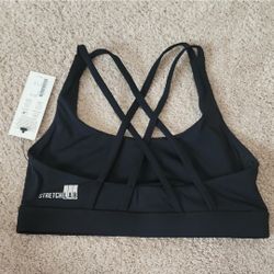 Black Cross-back Sports Bra