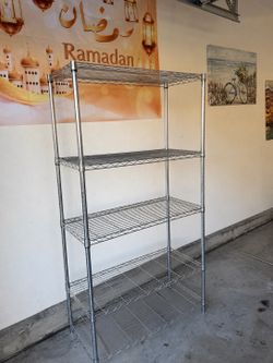 Heavy-Duty Chrome 5-Tier Storage Shelf
