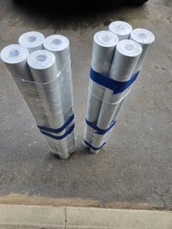 8 rolls of white blackout film