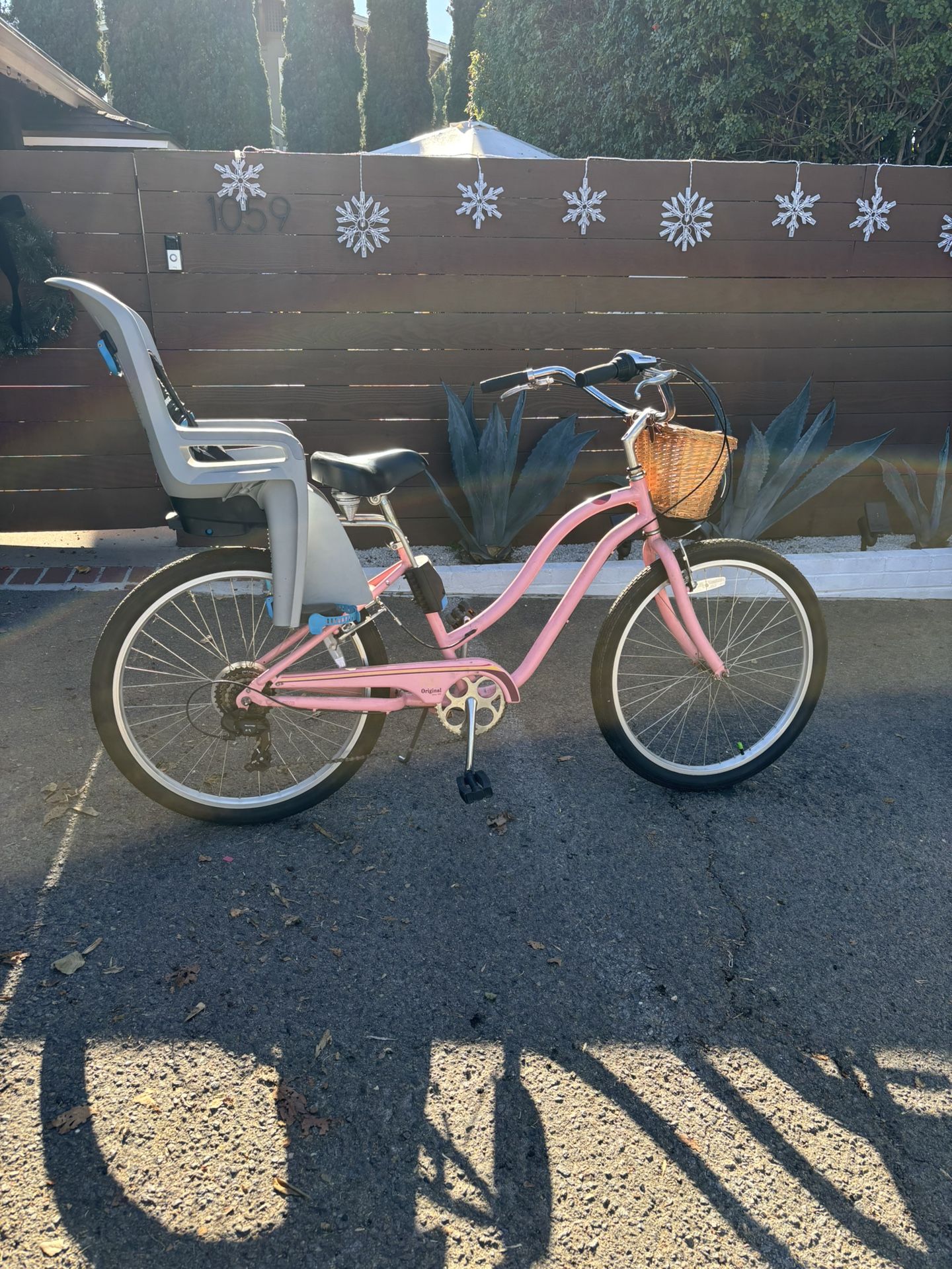 Pink Bicycle with Child Seat