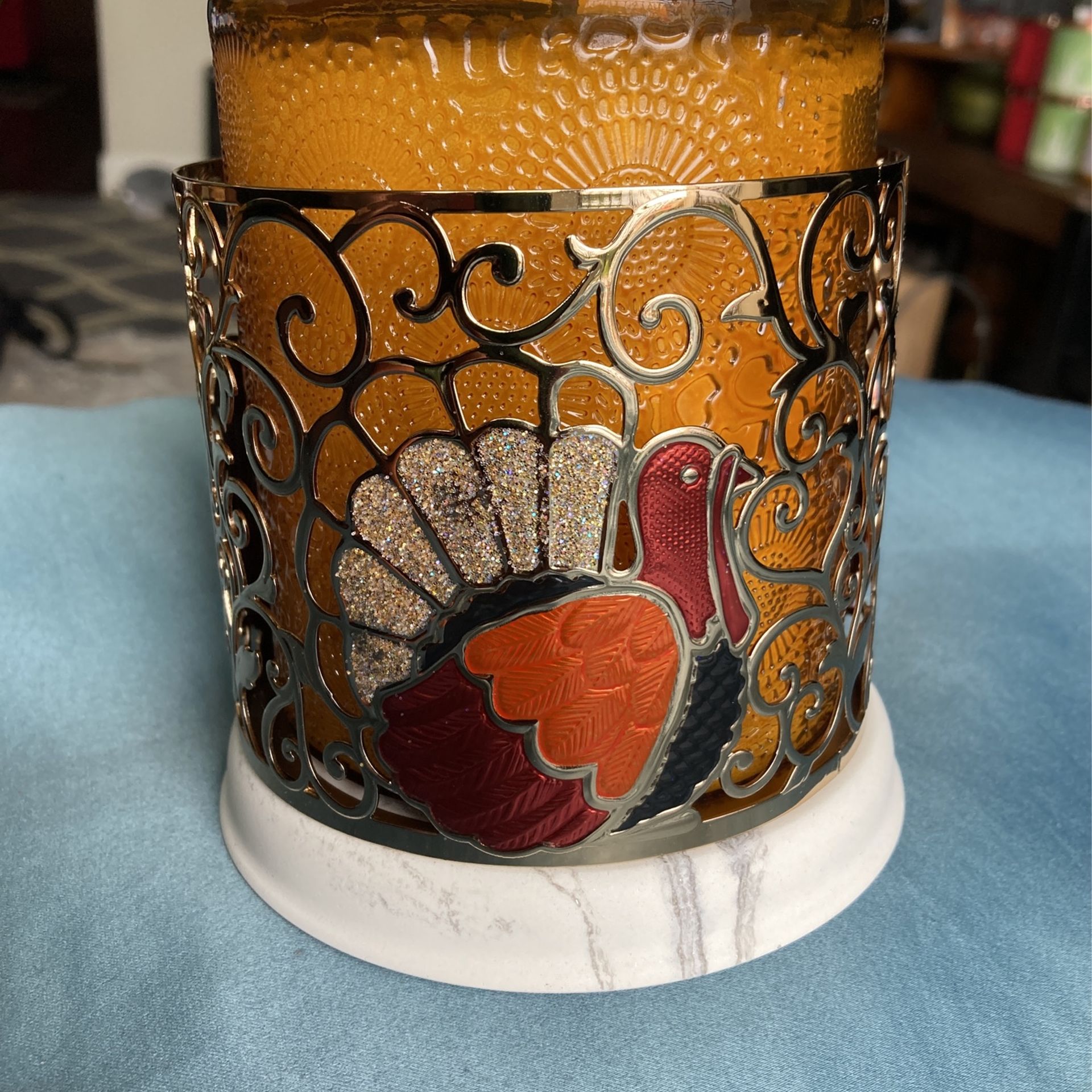 Turkey Candle Holder Decor