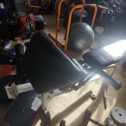 Powerhouse Weight Bench With Leg Curl And Preacher Xurl
