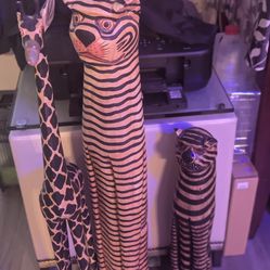 Hand Carved Mid Century Wooden Folk Art.