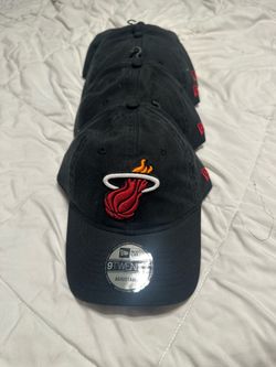 Black New Era 9Twenty Miami Heat Adjustable Hat