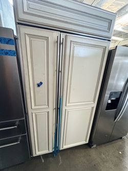 Ge monogram 42” panel Built-In Side-by-Side Refrigerator Panel-Ready