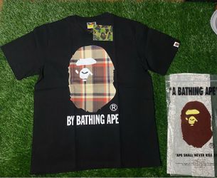 A Bathing Ape BAPE Plaid Ape Head T-Shirt