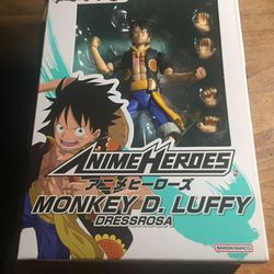 Anime Heroes Monkey D. Luffy One Piece Action Figure by Bandai 