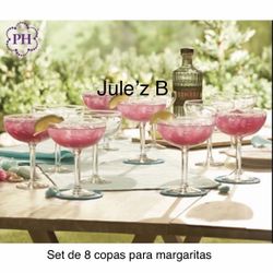 Juego De 8 Copas Para Margaritas Nuevo En Su Caja 