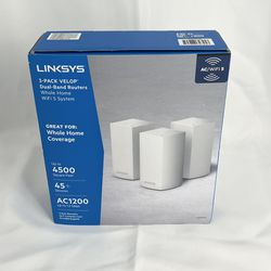 Linksys Velop - Dual Band - Mesh WiFi System - White AC1200 - 3-Pack