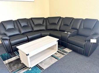 Dark gray sectional Recliner sofa