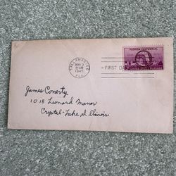 1945 First Day Issue Cover Of Florida Centennial 3¢ Stamp #927