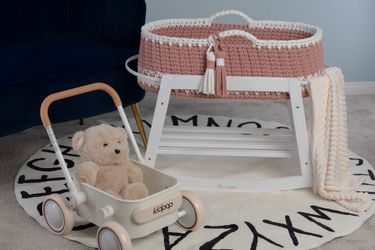 Hand Crocheted Baby Moses Basket Set