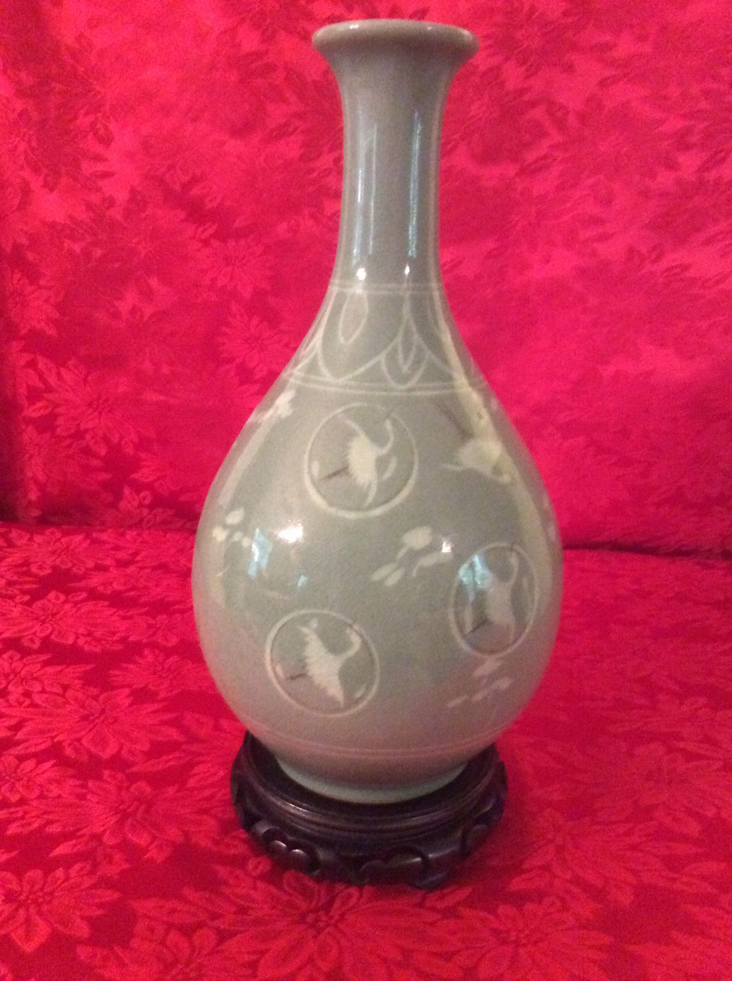 Asian Vase and Stand