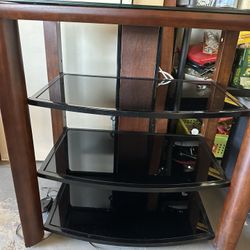 Black & Wood  Small Entertainment Center