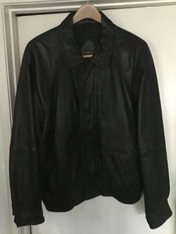 Brandini Le Collezioni Soft Genuine Leather Bomber Style Leather Jacket...(Large)...