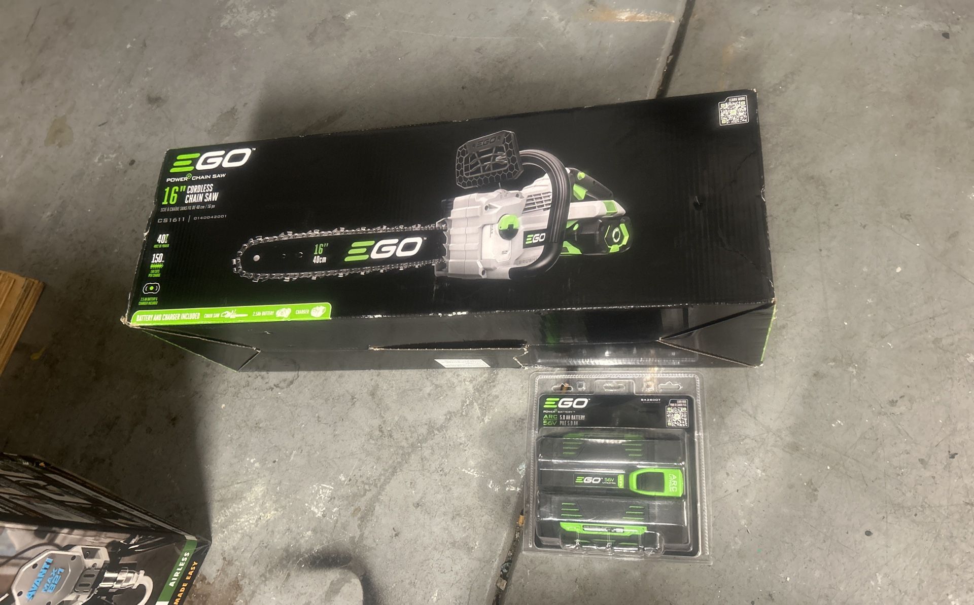 EGO 16” Chainsaw +extra 5.0 AH Battery