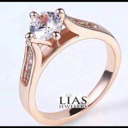 New 18k Rose Gold Engagement Ring 