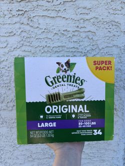 greenies original large dog chews 34pk