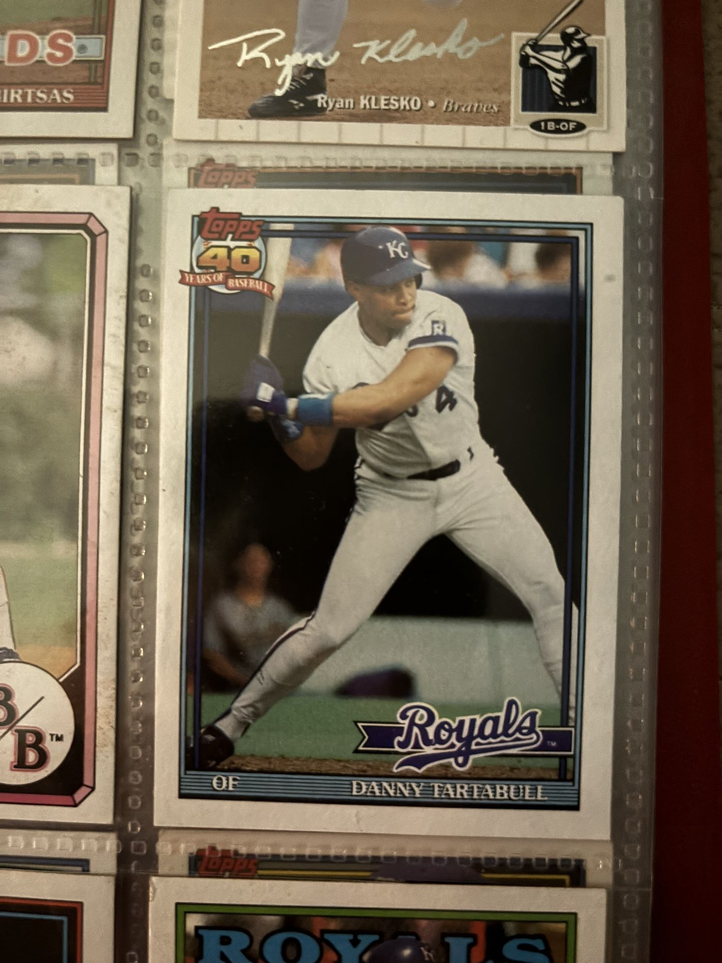 Topps #90 Royals Danny Tartabull baseball card #baseball #90sbaseball