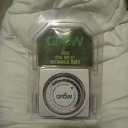 Grow 1 120V Dual Outlet Mechanical Timer