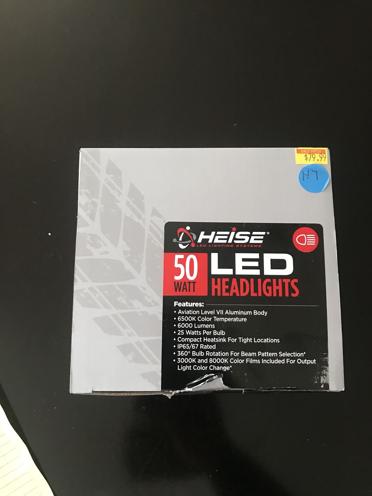 LED HEADLIGHTS HEISE H7 50 WATT CONVERSION KIT