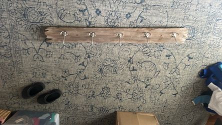 Reclaimed wood coat rack