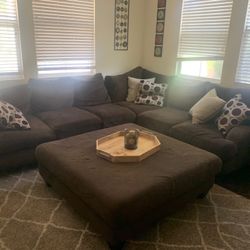 Huge Brown Comfy Ottoman