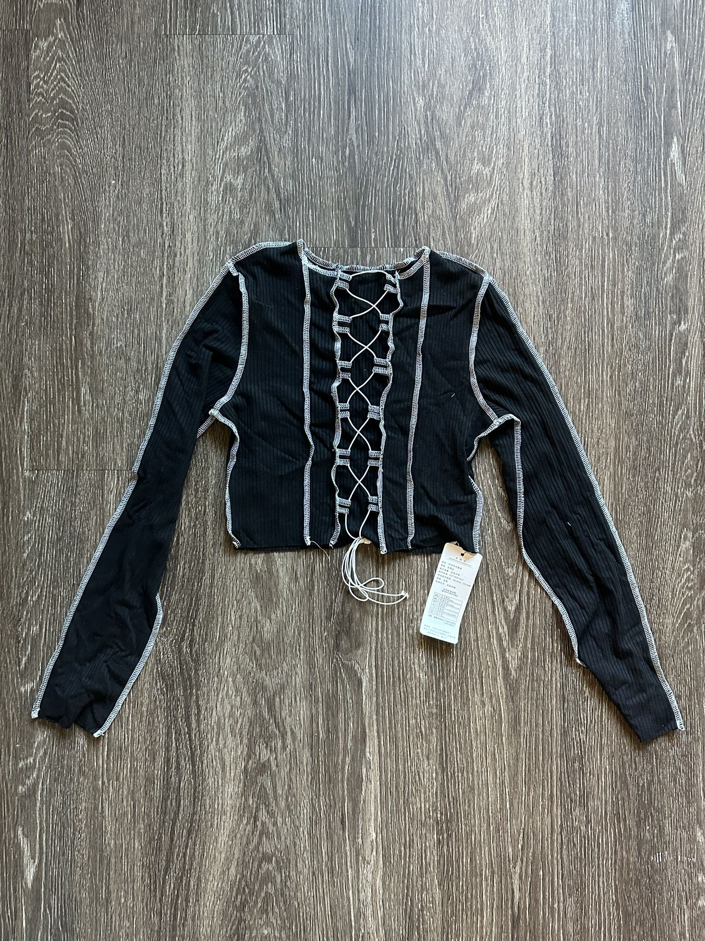 🖤 Black Y2K cardigan – Size Small