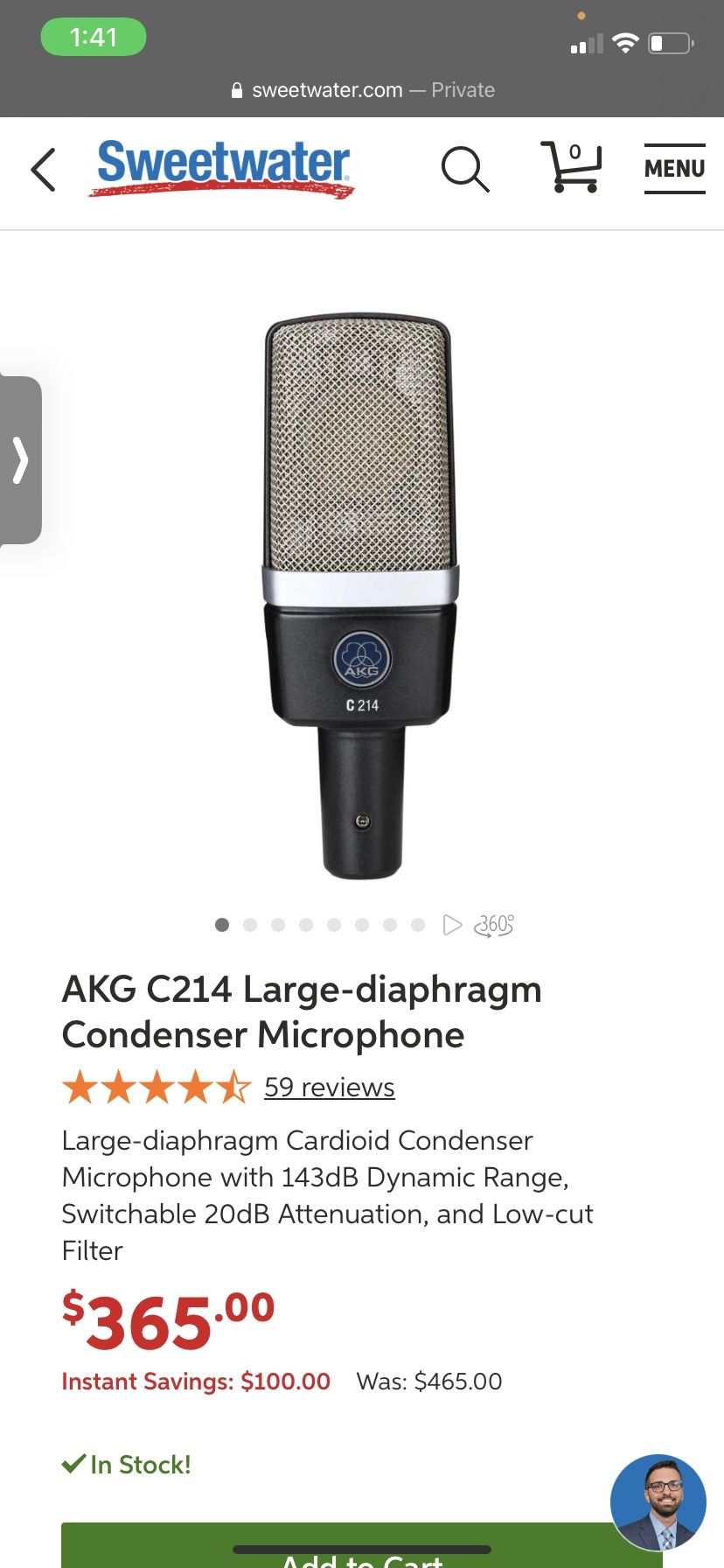 AKG studio microphone