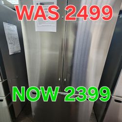 LG 27CF COUNTERDEPTH REFRIGERATOR 1399! 0 DOWN 0% FINANCING! 1YRCWARRANTY! 48HR DELIVERY! 