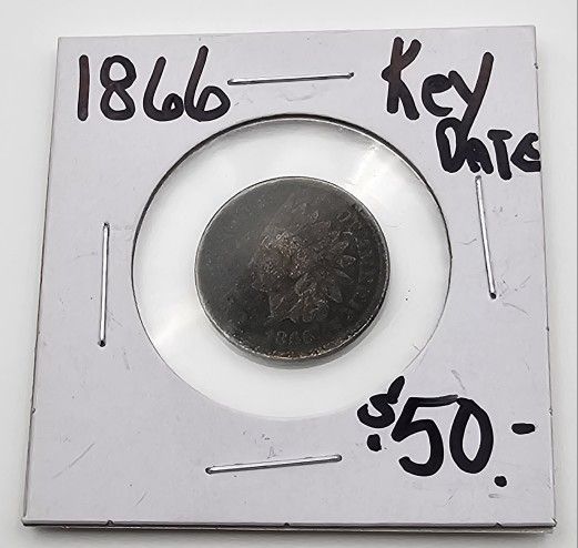 1866 Indian Head Penny KEY DATE