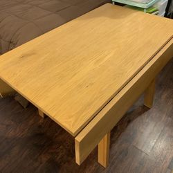 Wood rectangular extendable dining table from Crate & Barrel
