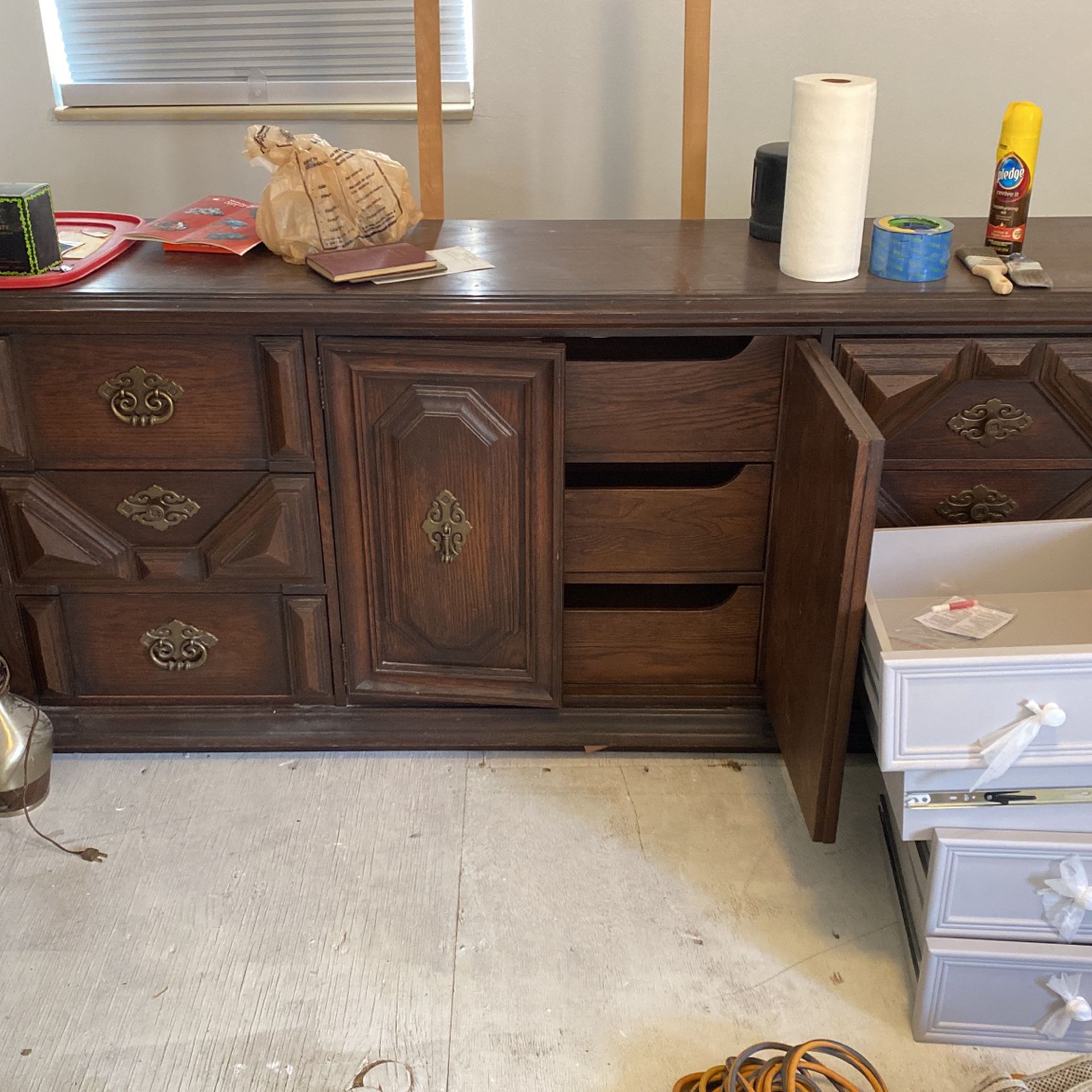 Dresser With Mirror,  Nightstand, Chest Of Drawers