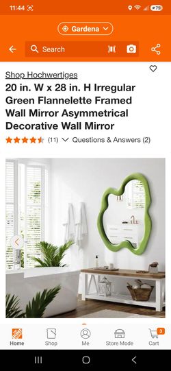 20" x 28" Green Framed Wall Mirror  Brand New (Price Is Firm)