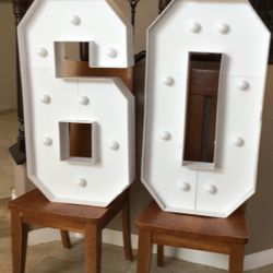 White 60 Light Up Numbers