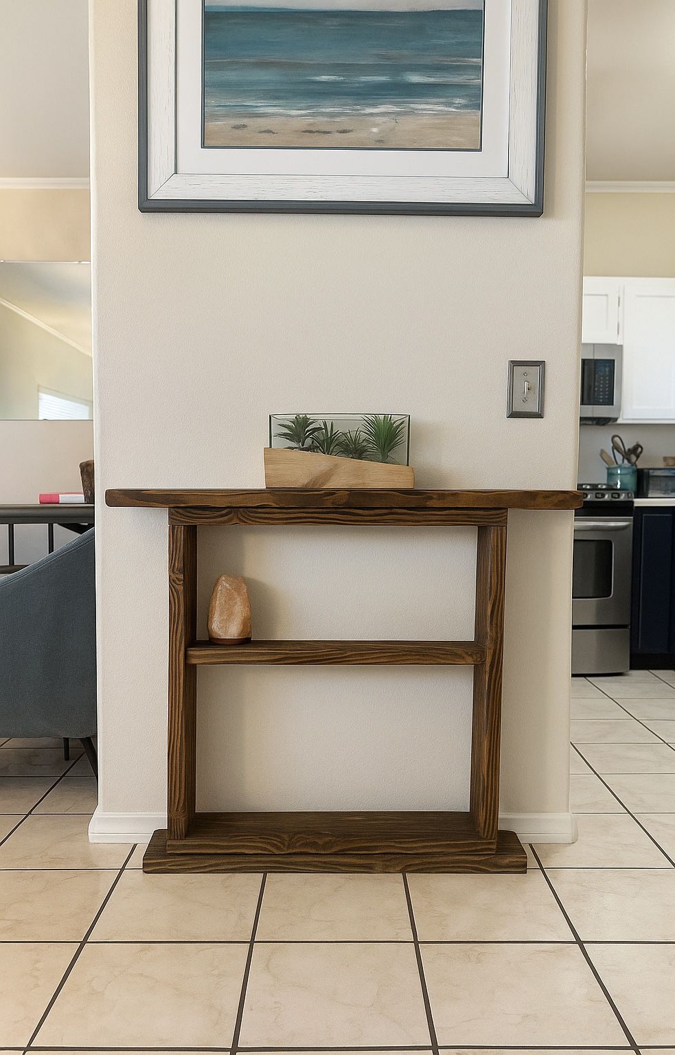 Skinny Rustic Wood Console Table