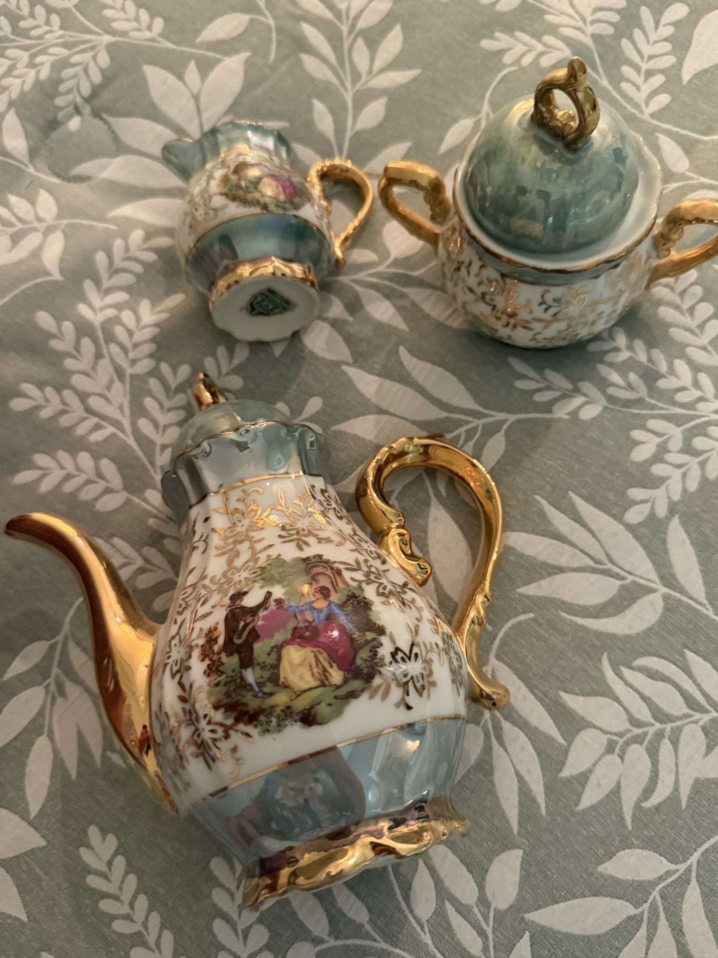 Collectible Pieces And Blue Glass