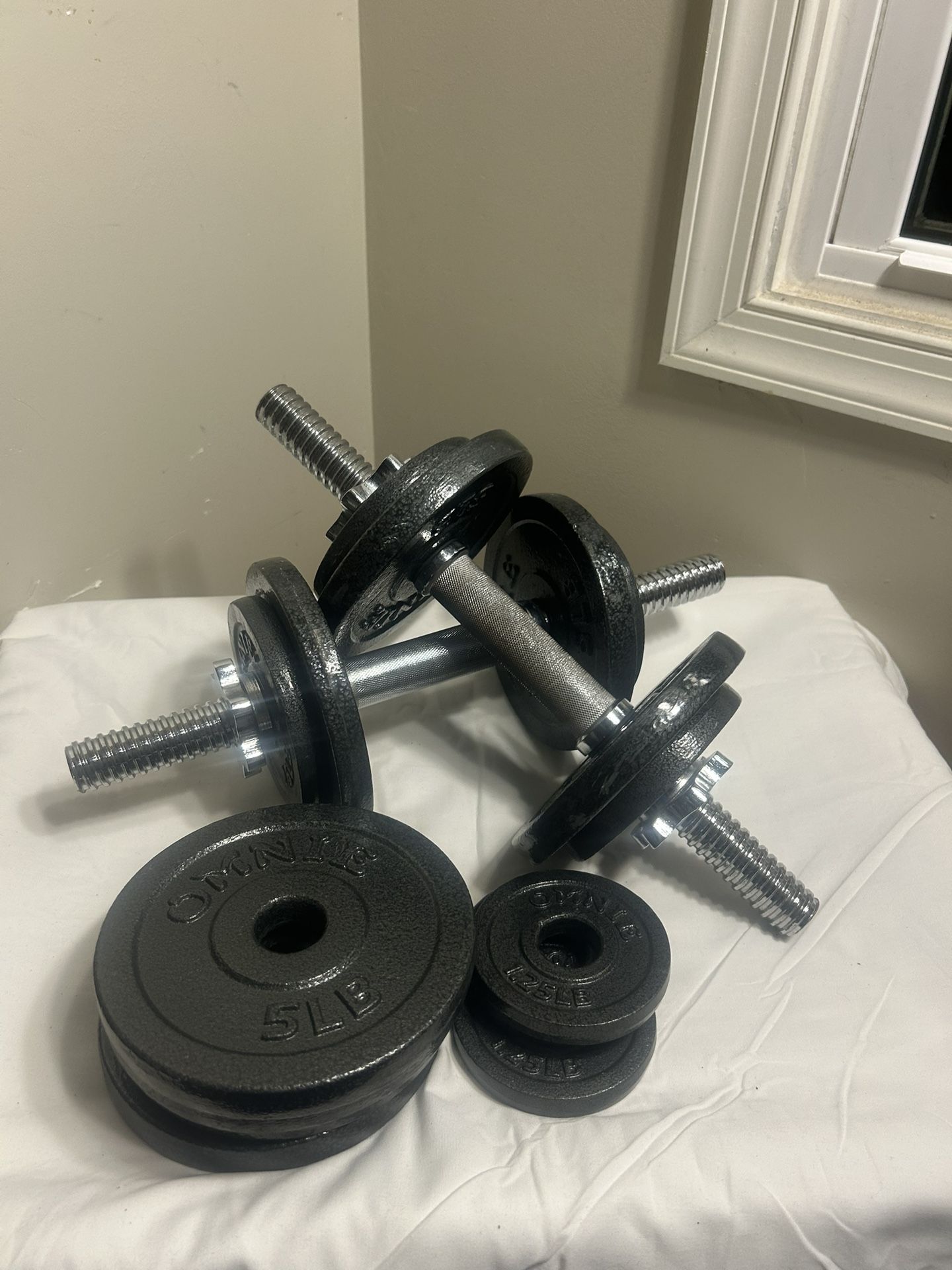 Pre~owned Adjustable Dumbbell Hand Weight Set GRAY 8/5LB 4/2.5LB 4/1.25LB