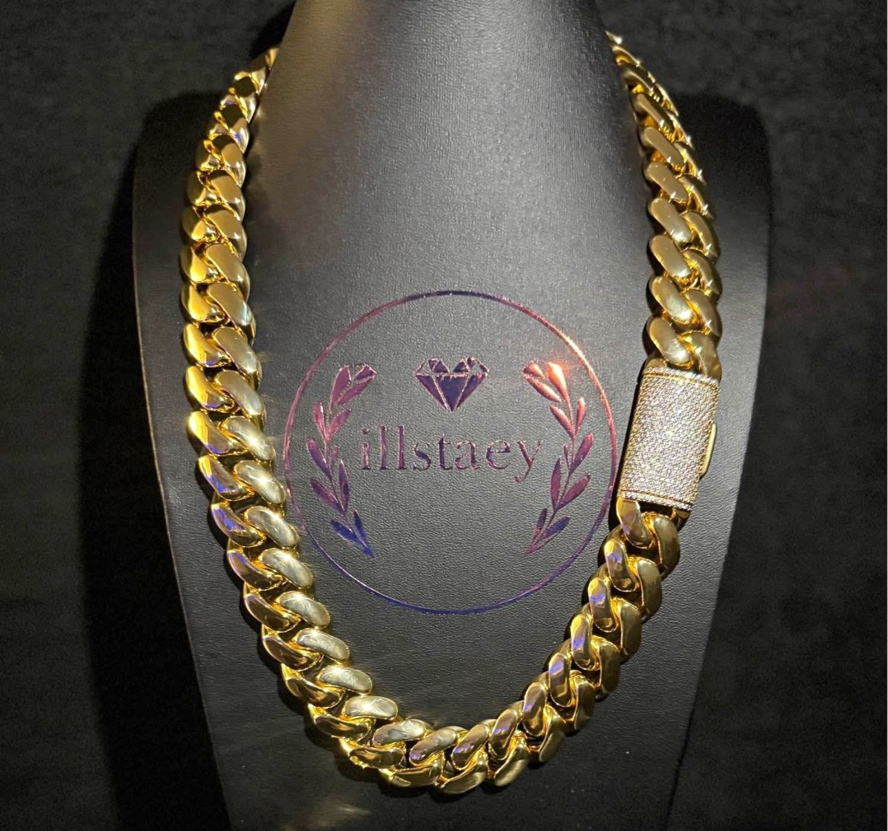 Gold And Rose Gold Cuban Diamond Locks