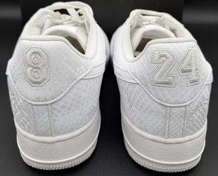 Nike Air Force 1 Sneakers White Snake Skin Kobe Bryant Logo