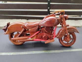 Mahogany Wood Motorcycle Display Model