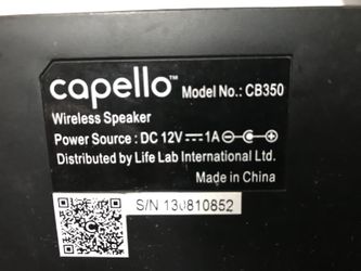 Capello bluetooth wireless speaker