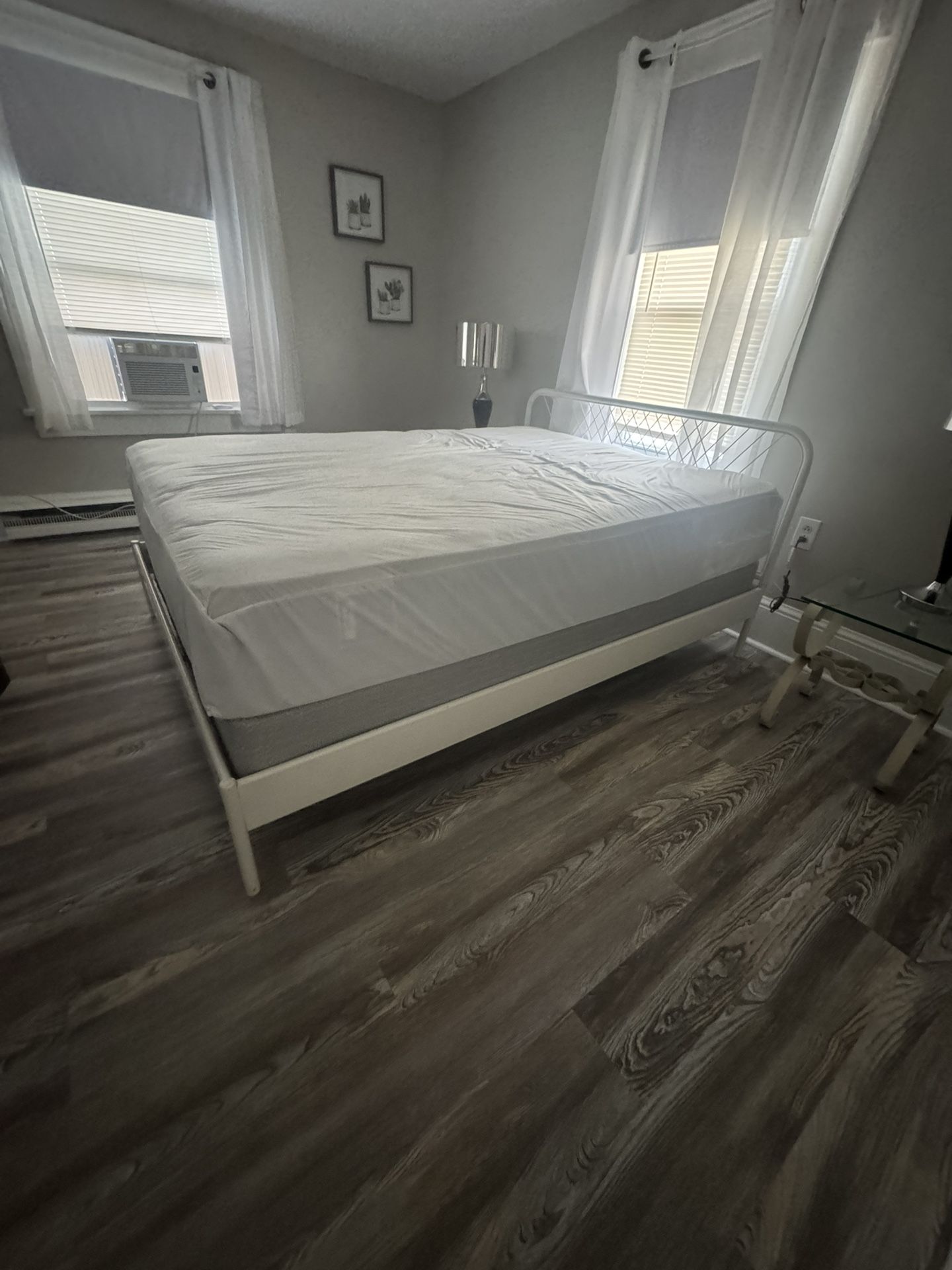 Queen Size Mattress With Spring box and Bedframe