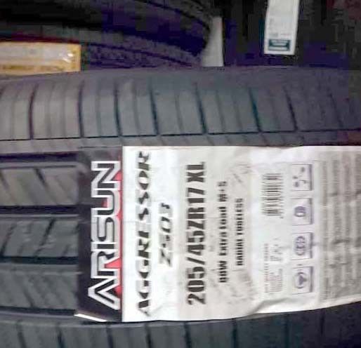4 New Tires 205/45/17 Arisun Tires