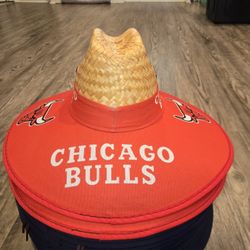 Chicago Bulls Straw Hat Sombrero Cap Beach Festival Pool Summer Sports tools Lawn Party Gorra 