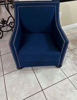 Accent Emery Blue Chair- Good Condition