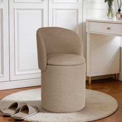 Modern Round Vanity Storage Stool