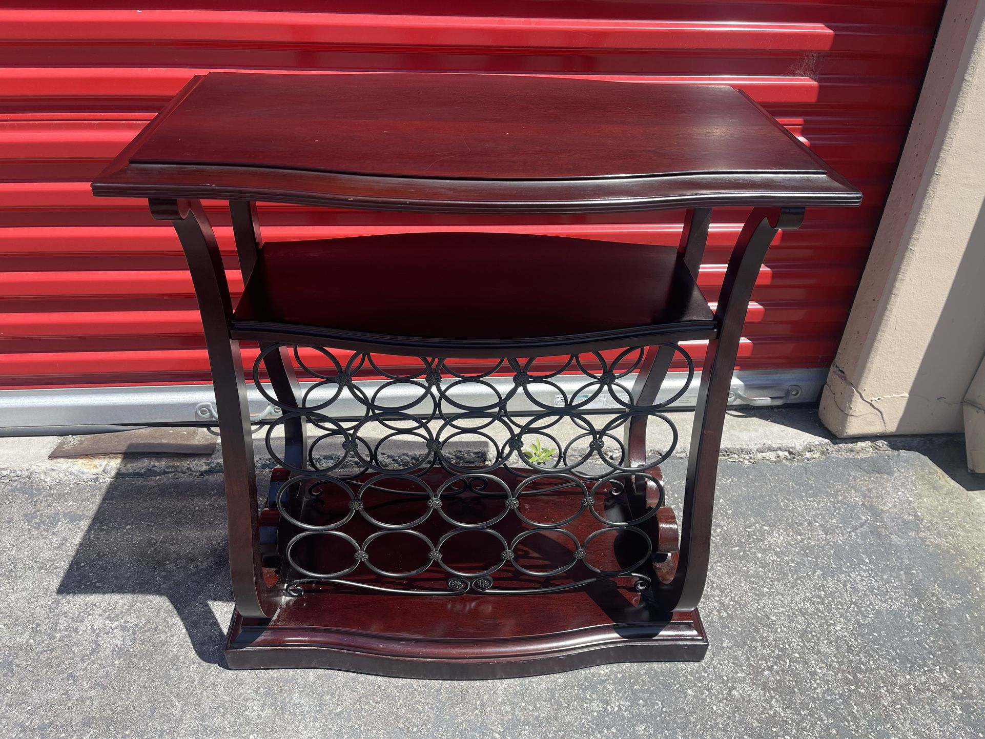 Table With Wine Rack