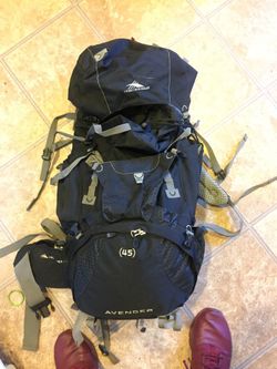 High Sierra backpacking back pack